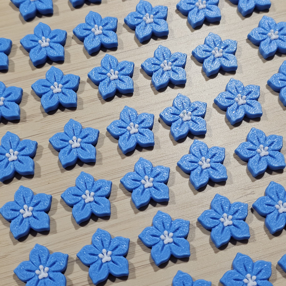 3D Blue Flowers