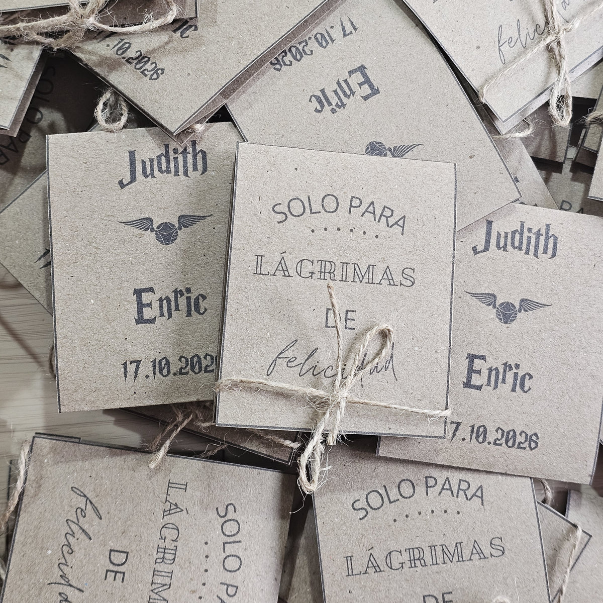Personalized Wedding Tissue Holders | Tears of Joy