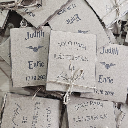 Personalized Wedding Tissue Holders | Tears of Joy