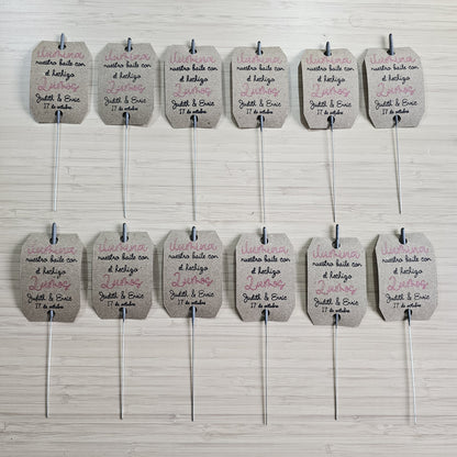 Personalized Wedding Sparklers | Tag with Names, Date, and Message