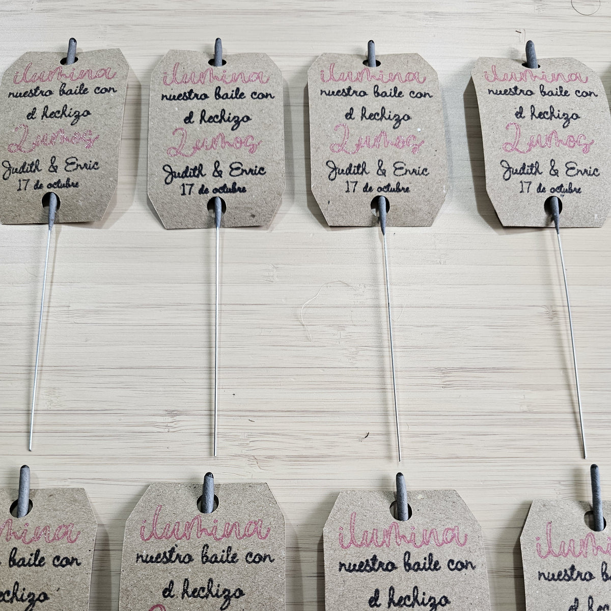 Personalized Wedding Sparklers | Tag with Names, Date, and Message