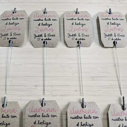 Personalized Wedding Sparklers | Tag with Names, Date, and Message
