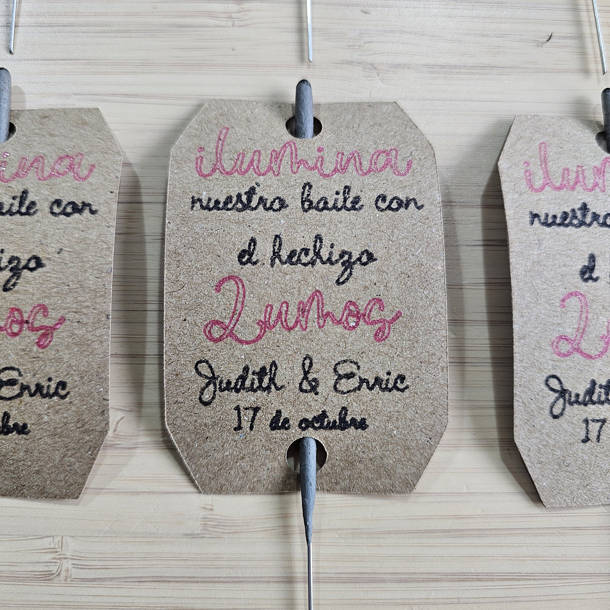 Personalized Wedding Sparklers | Tag with Names, Date, and Message