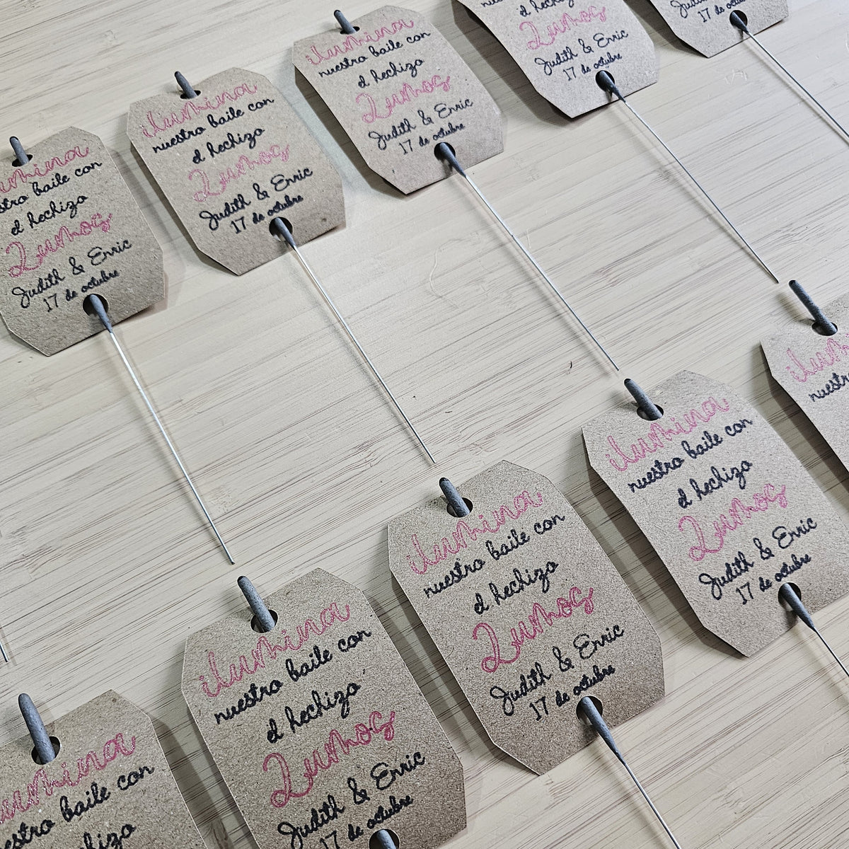 Personalized Wedding Sparklers | Tag with Names, Date, and Message