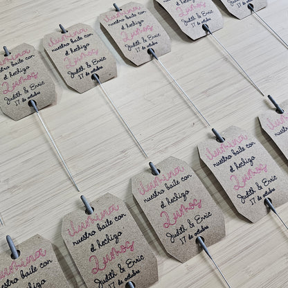 Personalized Wedding Sparklers | Tag with Names, Date, and Message