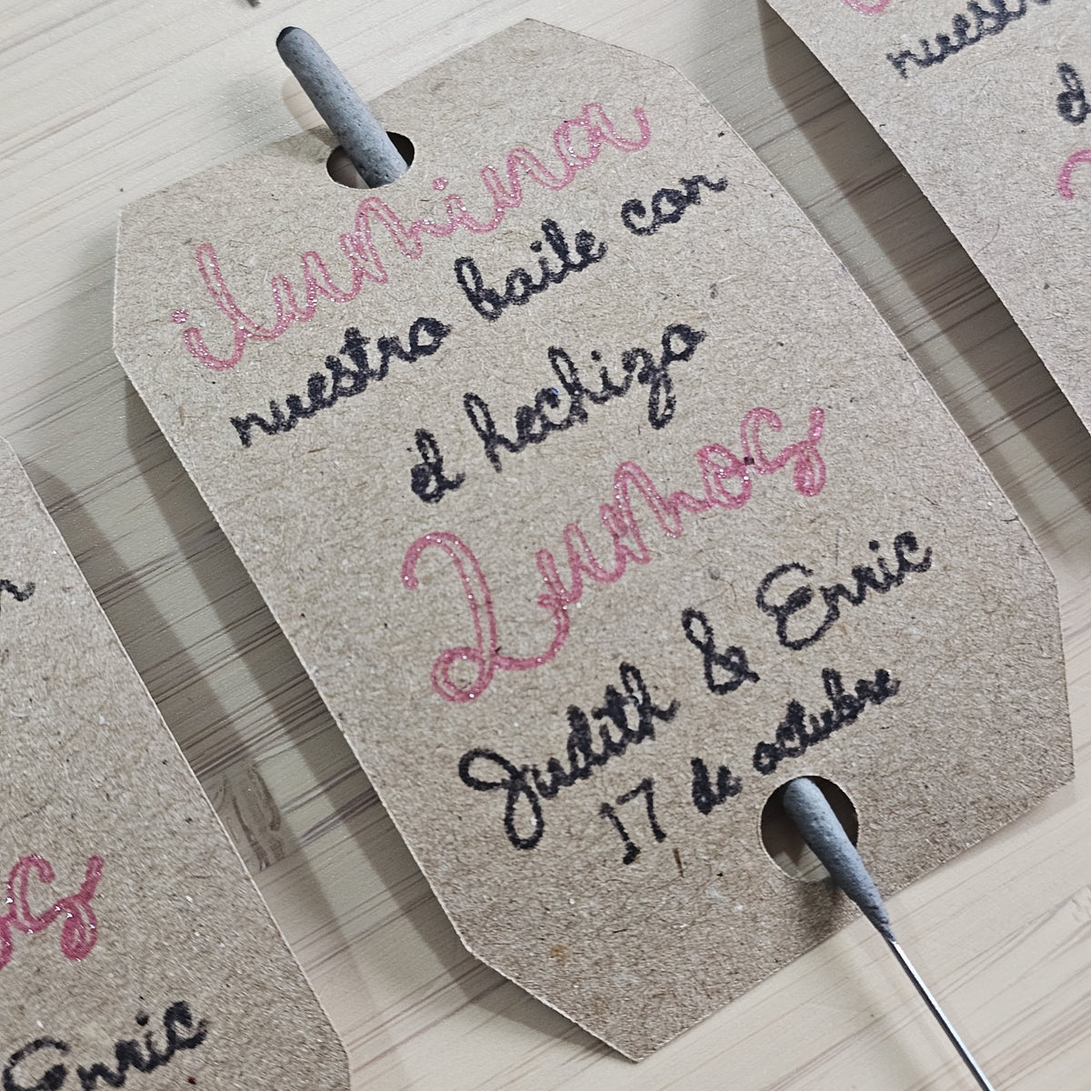 Personalized Wedding Sparklers | Tag with Names, Date, and Message