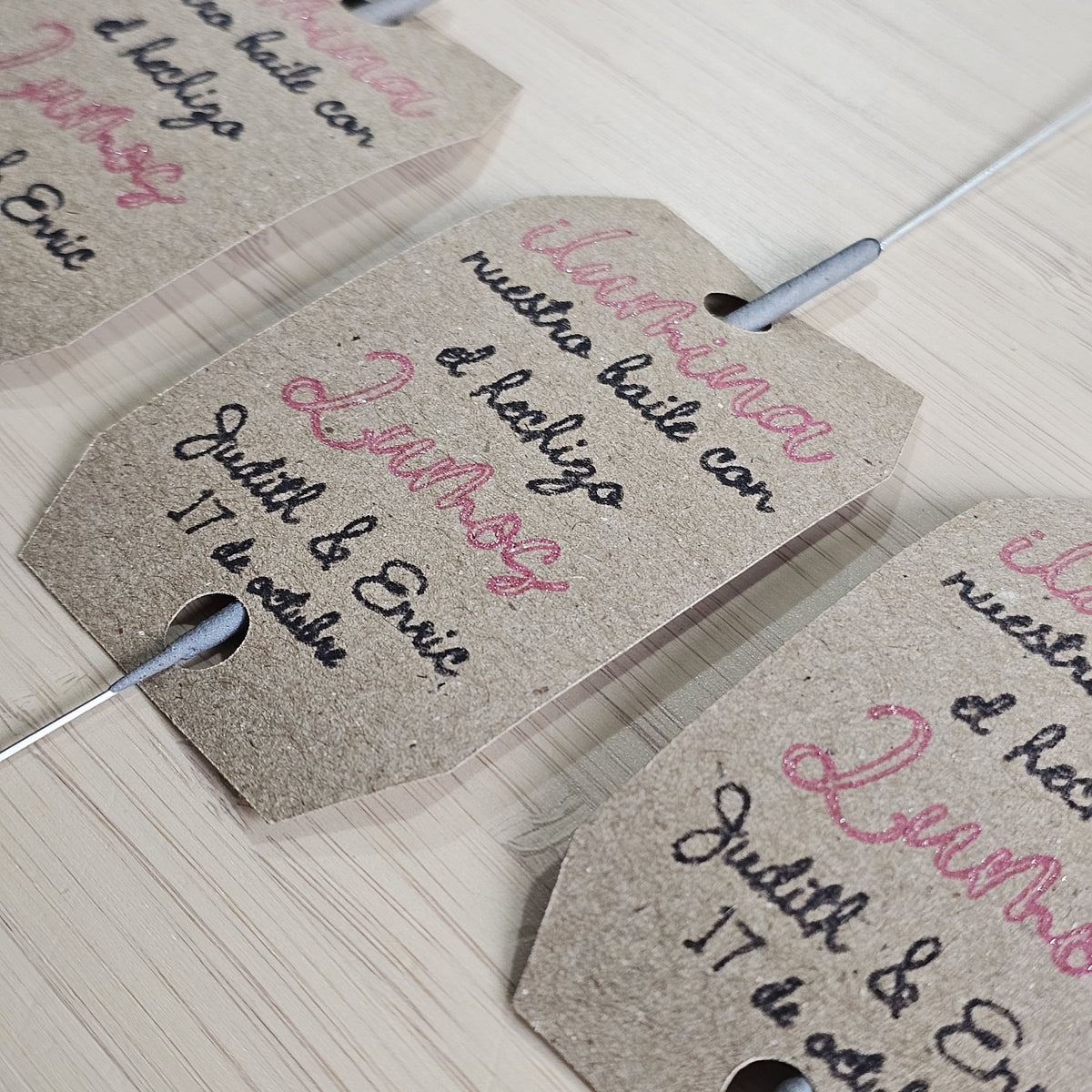 Personalized Wedding Sparklers | Tag with Names, Date, and Message