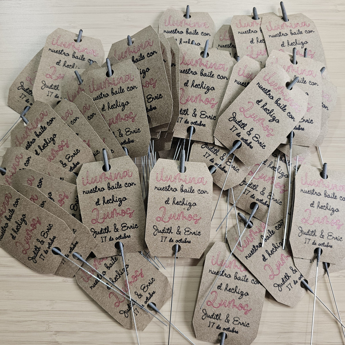 Personalized Wedding Sparklers | Tag with Names, Date, and Message
